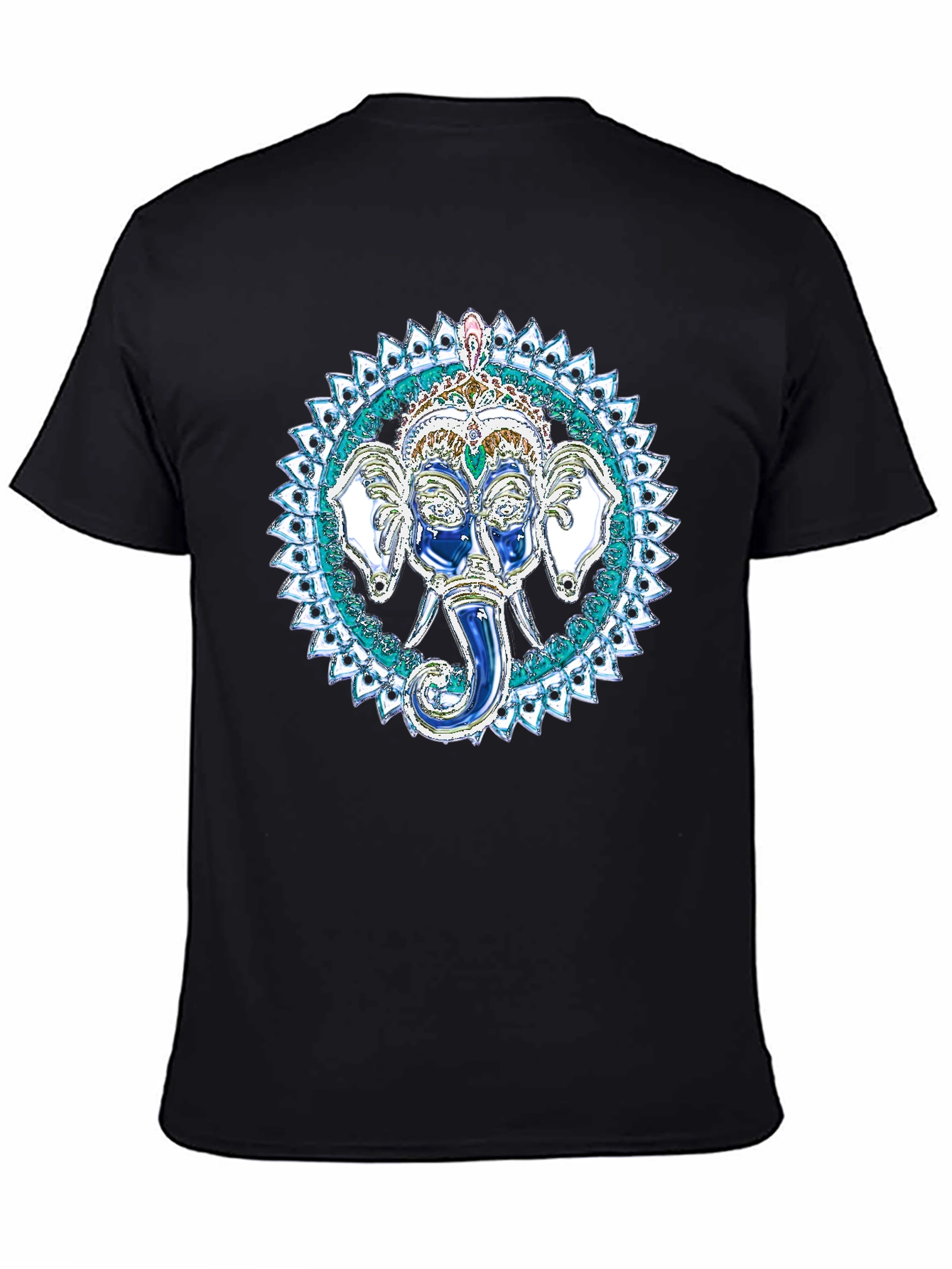 Ganesh Mandala Graphic Tee - Black