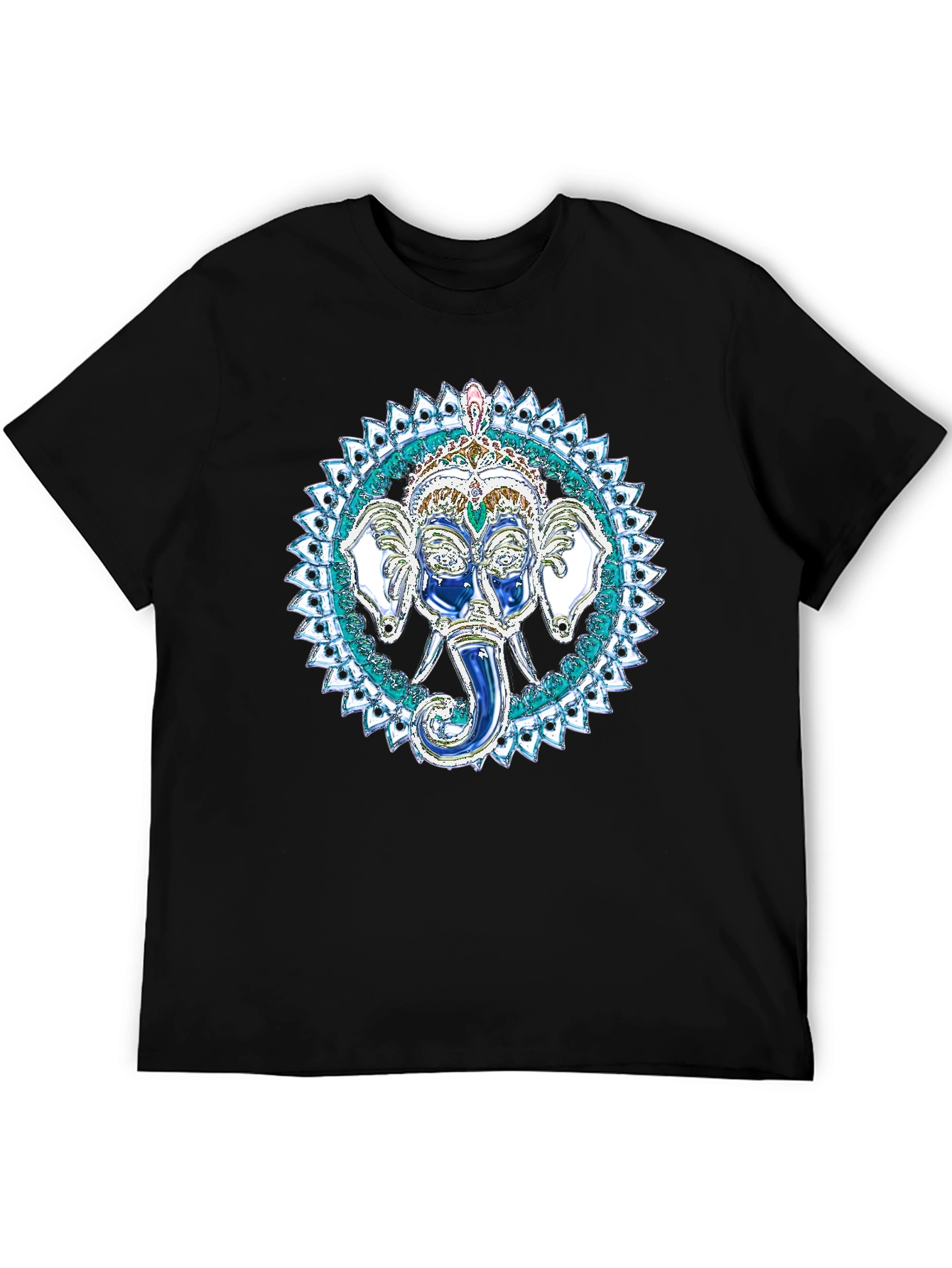Ganesh Mandala Graphic Tee - Black