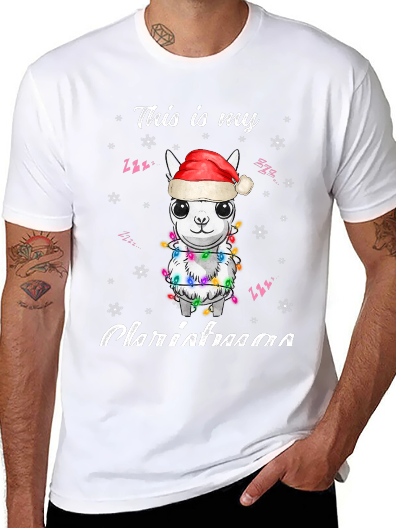 Christmas Llama T-Shirt - Holiday Festive Top