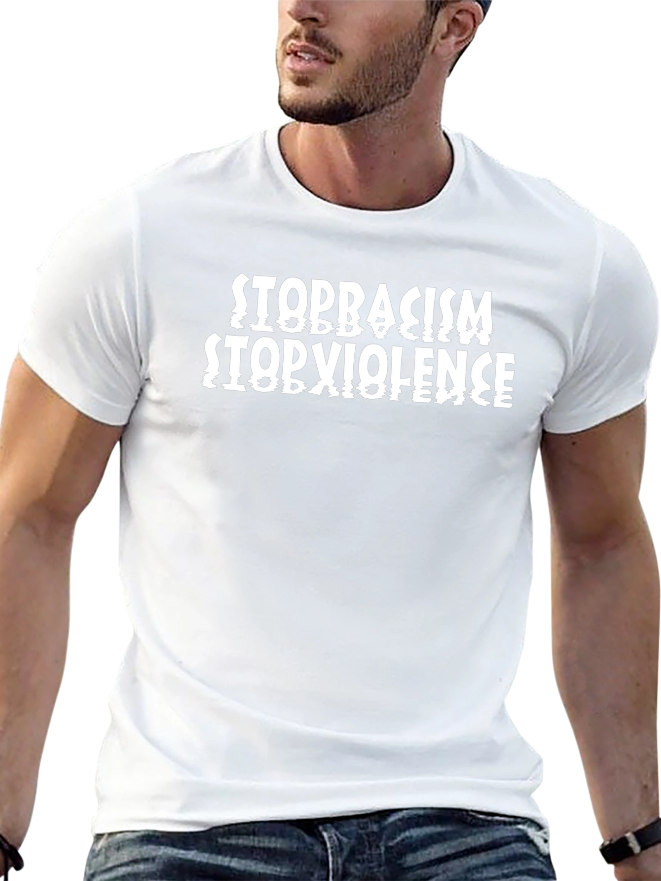 Stop Racism Stop Violence Graphic Tee
