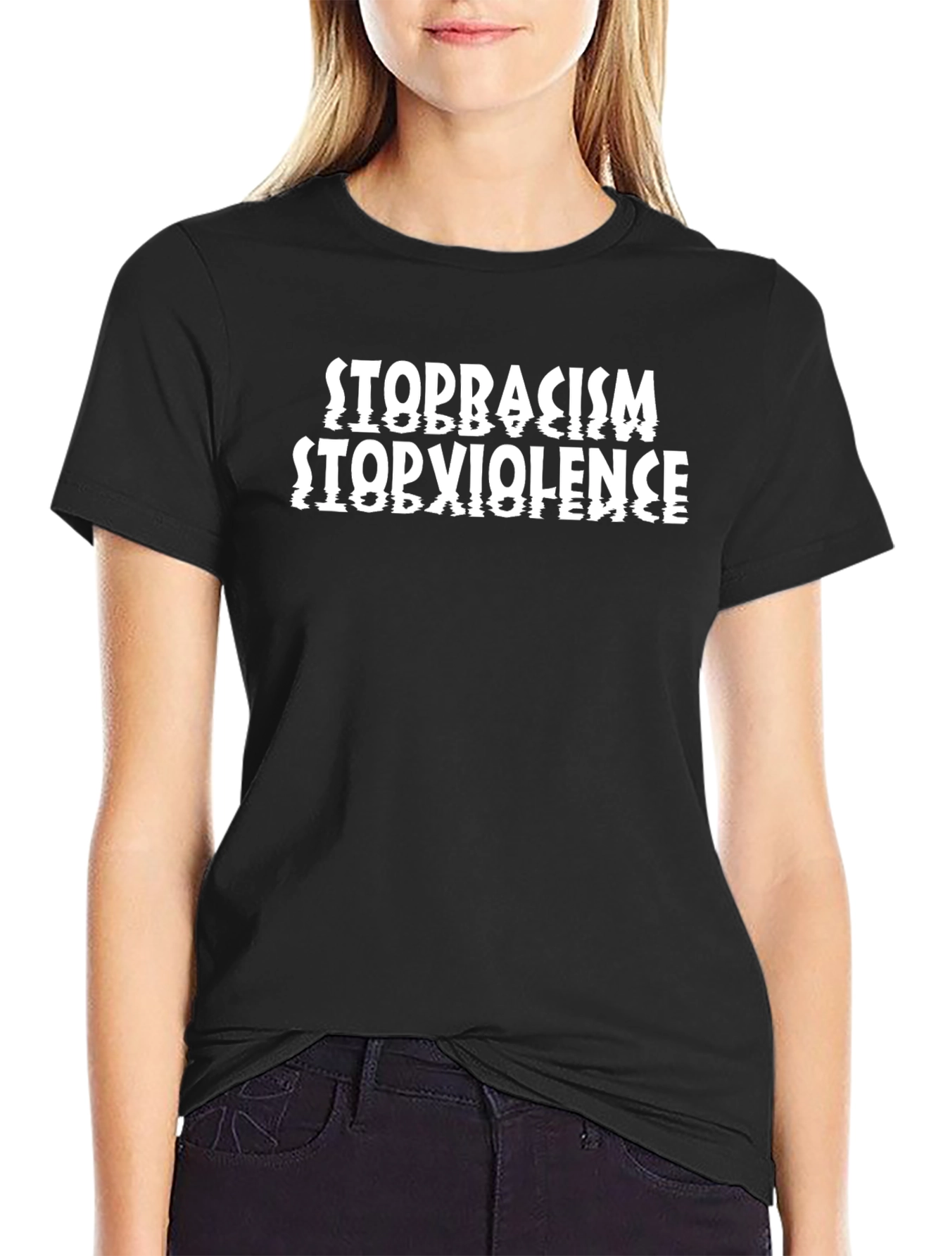 Stop Racism Stop Violence Graphic Tee