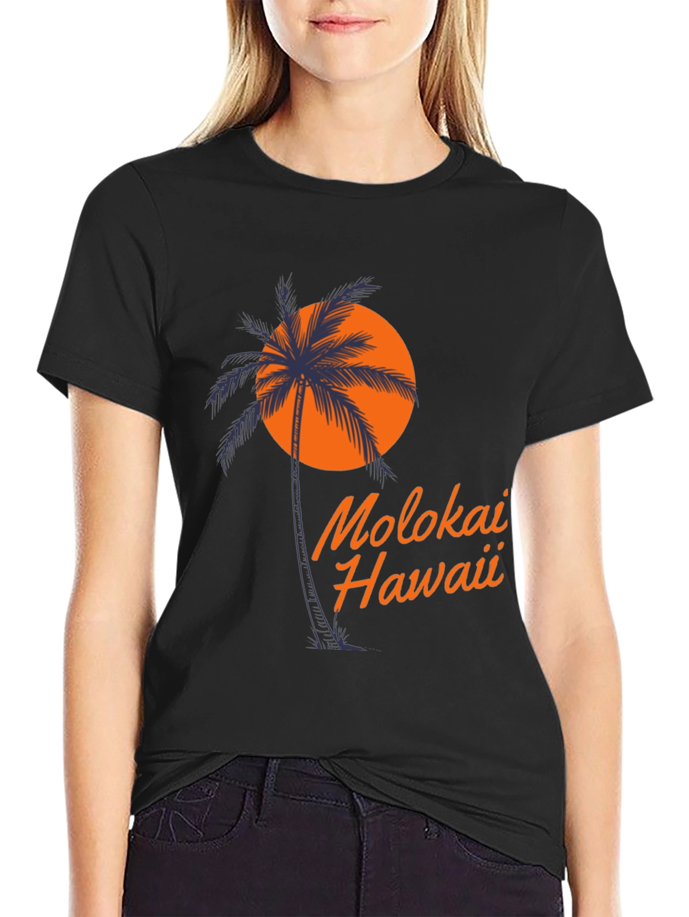 Molokai Hawaii Palm Tree T-Shirt - Island Vibes