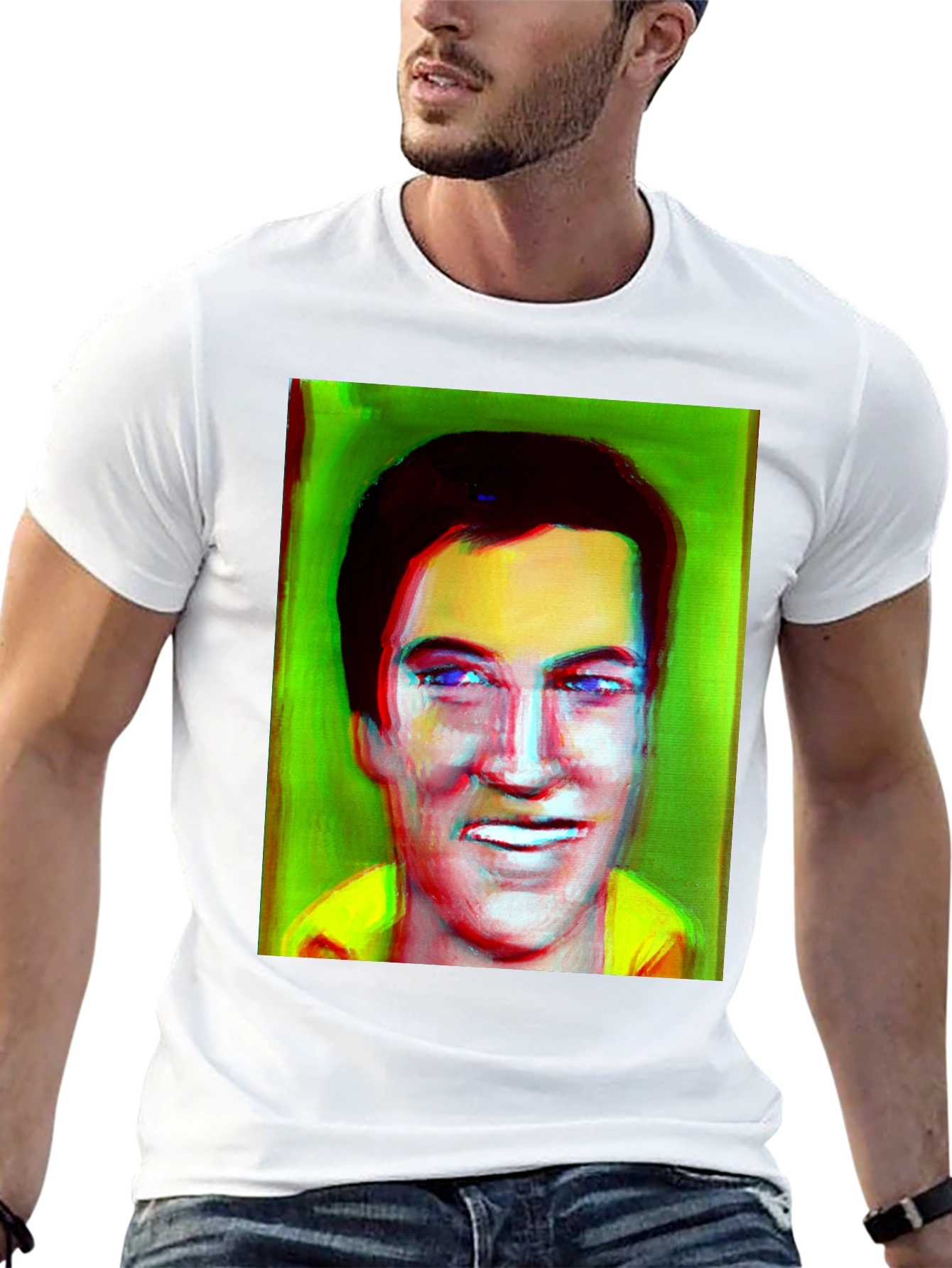 Elvis Inspired T-Shirt - Unique Portrait Design