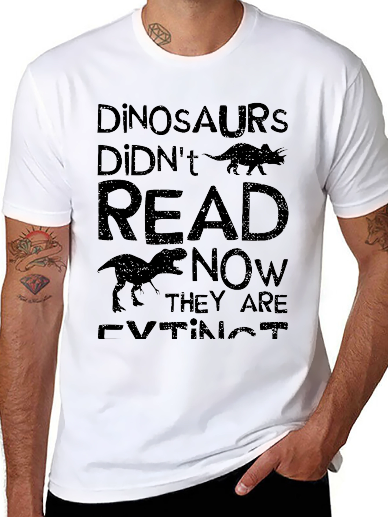 Dinosaurs Didnt Read Funny T-Shirt
