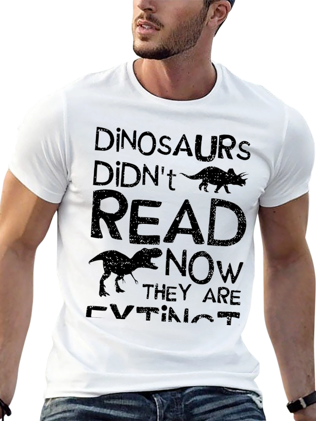 Dinosaurs Didnt Read Funny T-Shirt