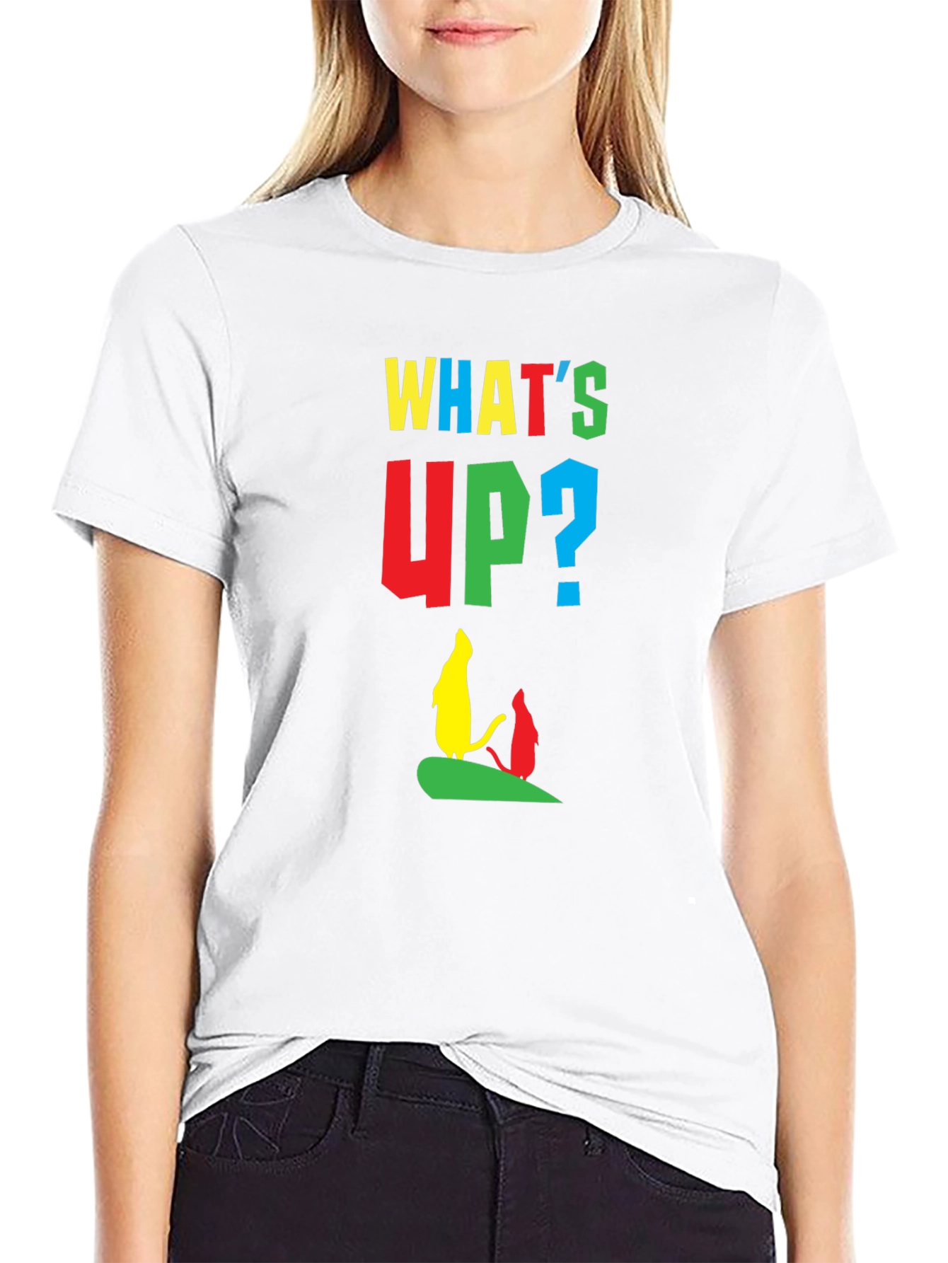 Whimsical Cartoon Graphic Tee - Whats Up?