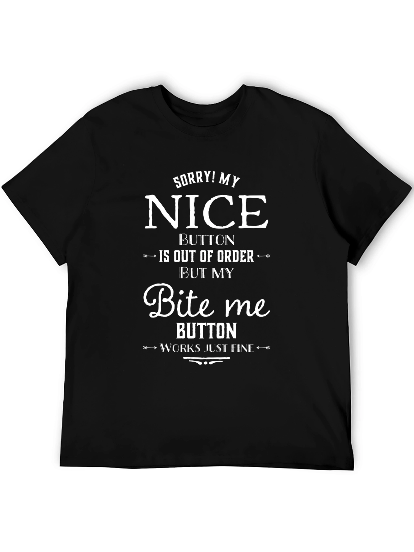 Funny Bite Me Slogan Graphic Tee