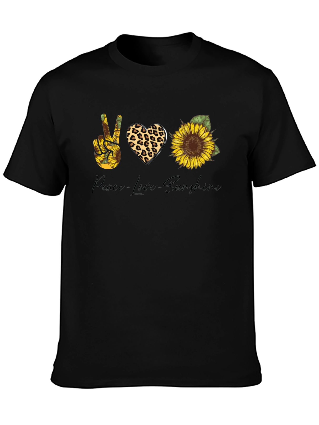 Peace Love Sunshine Sunflower Graphic Tee