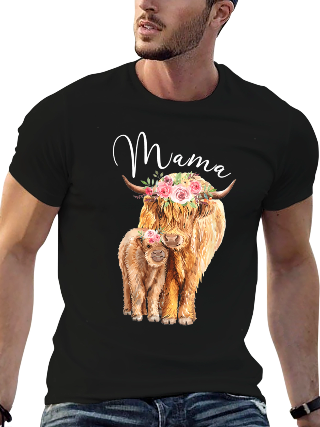 Mama Cow Floral Tee