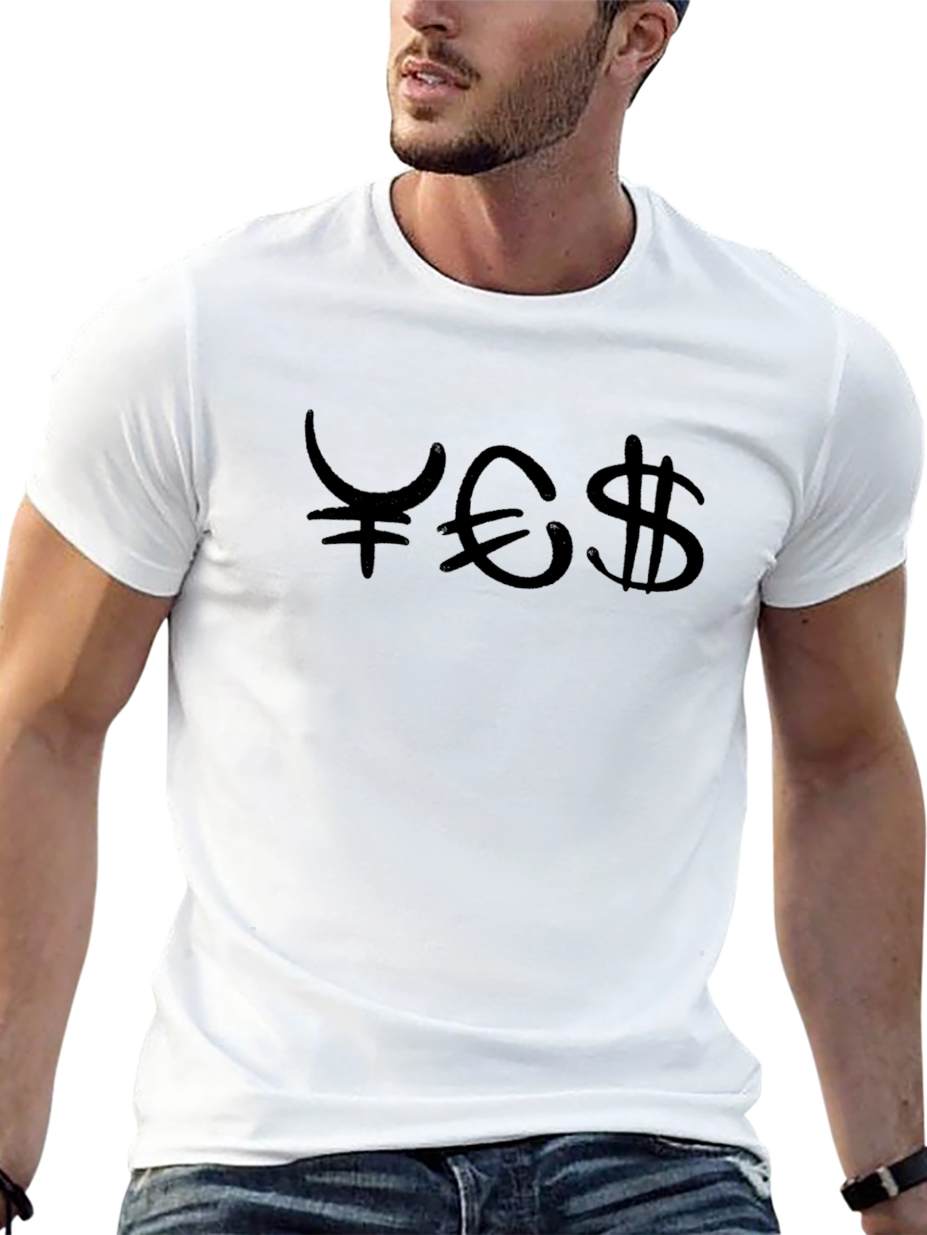 Currency Symbol Graphic Tee - Black