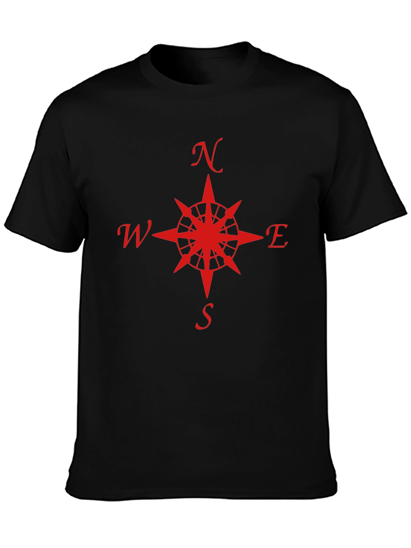 Compass Rose Graphic Tee - Classic Black T-Shirt