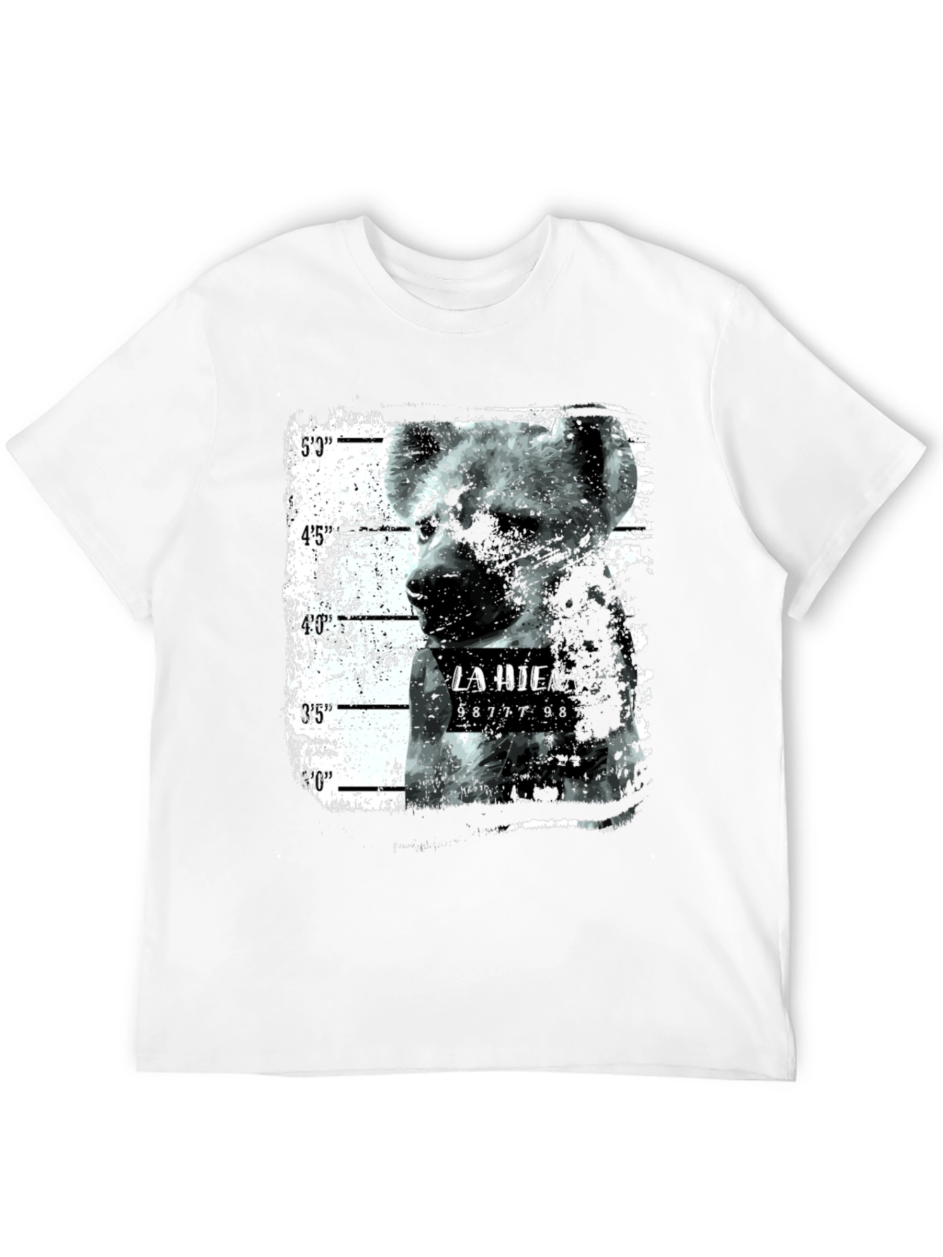 Hyena Mugshot Graphic Tee - Black Unisex T-Shirt