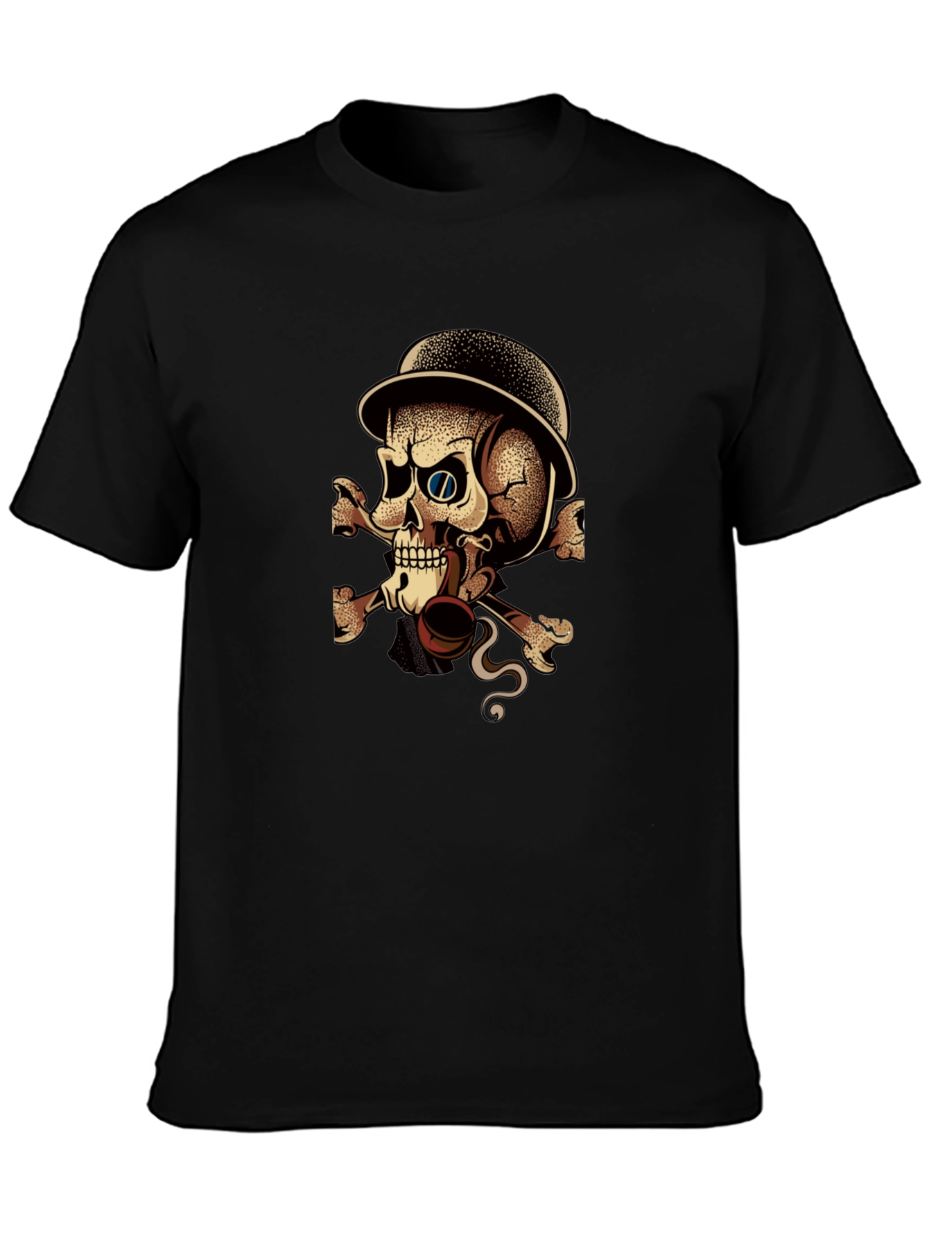 Skull & Crossbones Tee - Edgy Graphic Print T-Shirt