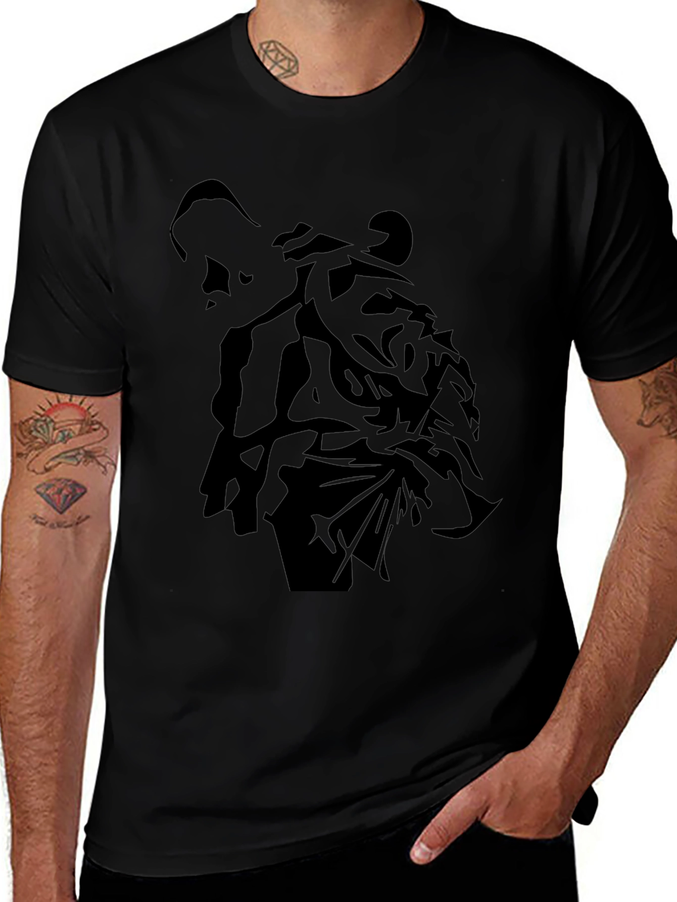 Graphic Print Black T-Shirt - Stylish Casual Wear