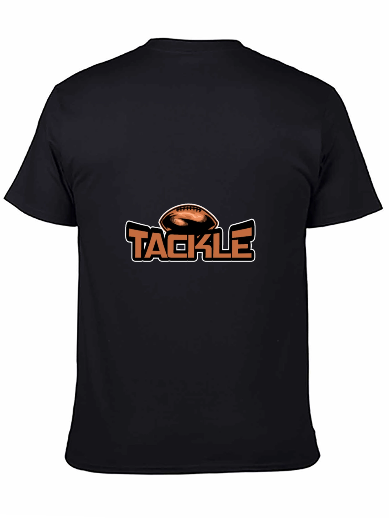 Tackle Football Graphic Tee - Black Cotton Blend