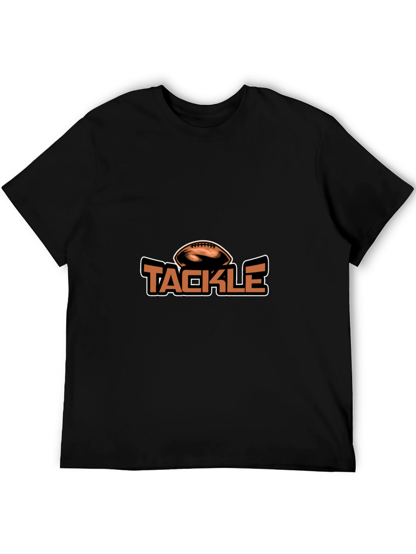 Tackle Football Graphic Tee - Black Cotton Blend