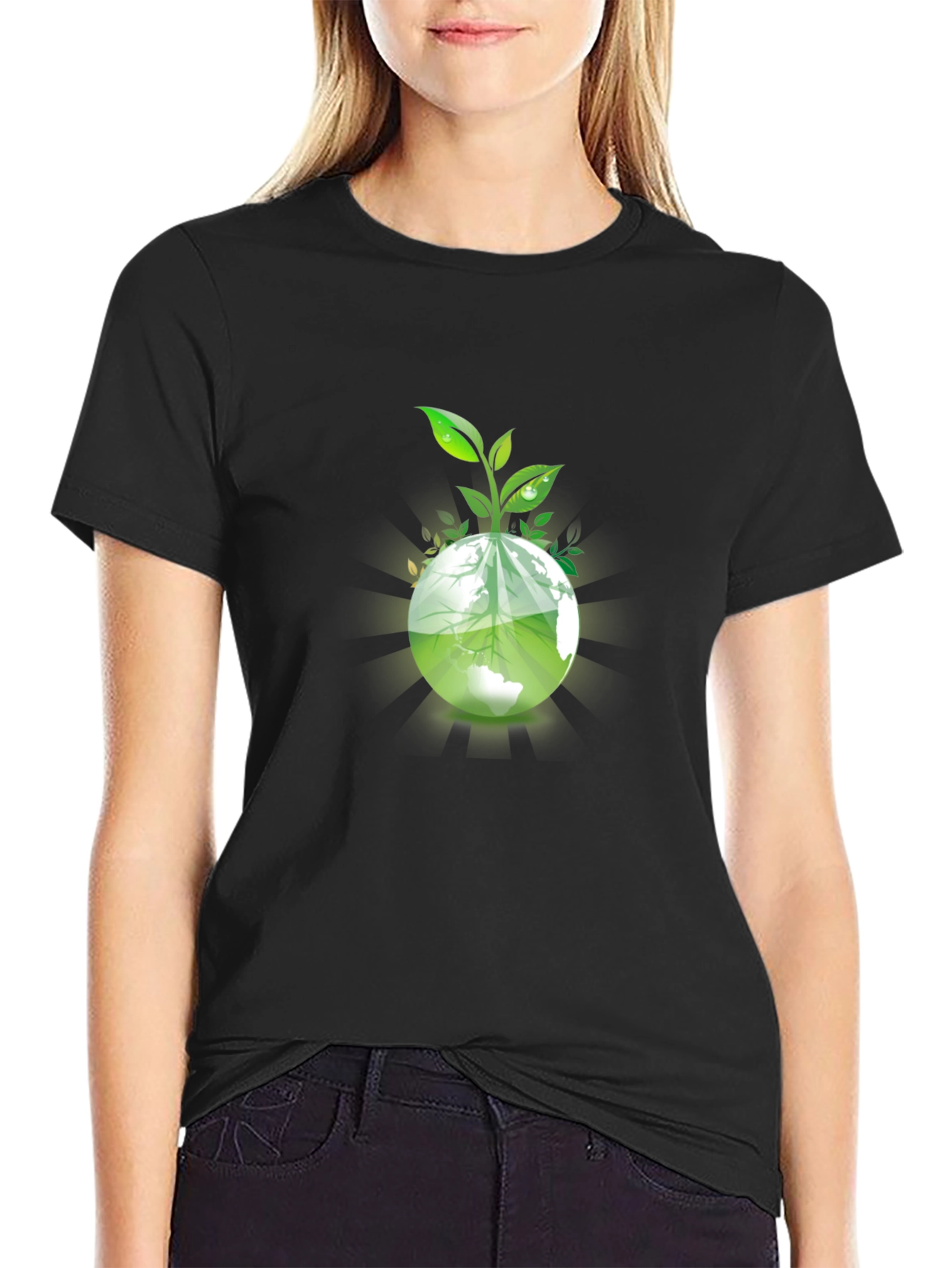 Eco-Friendly Planet Graphic T-Shirt