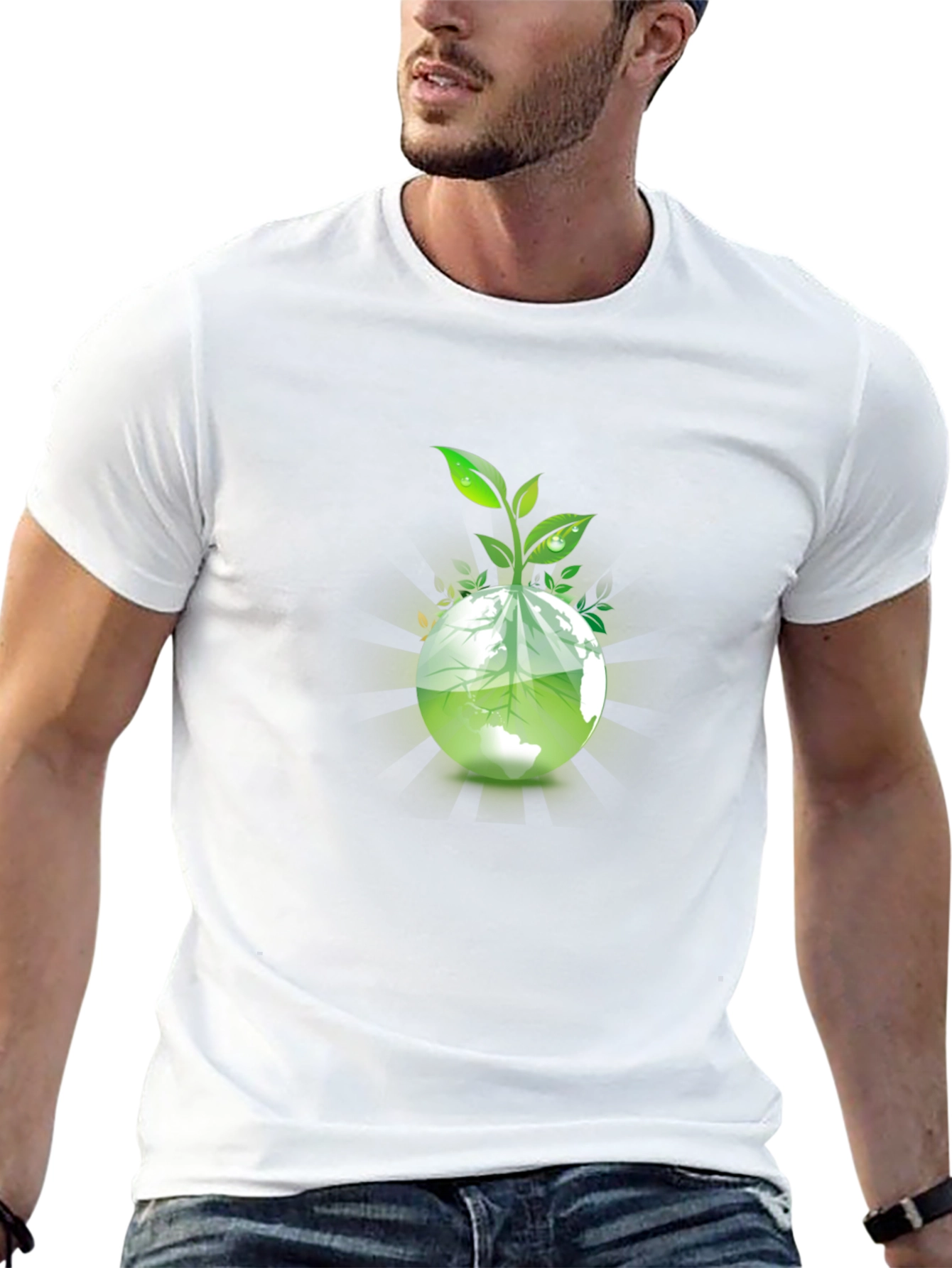 Eco-Friendly Planet Graphic T-Shirt