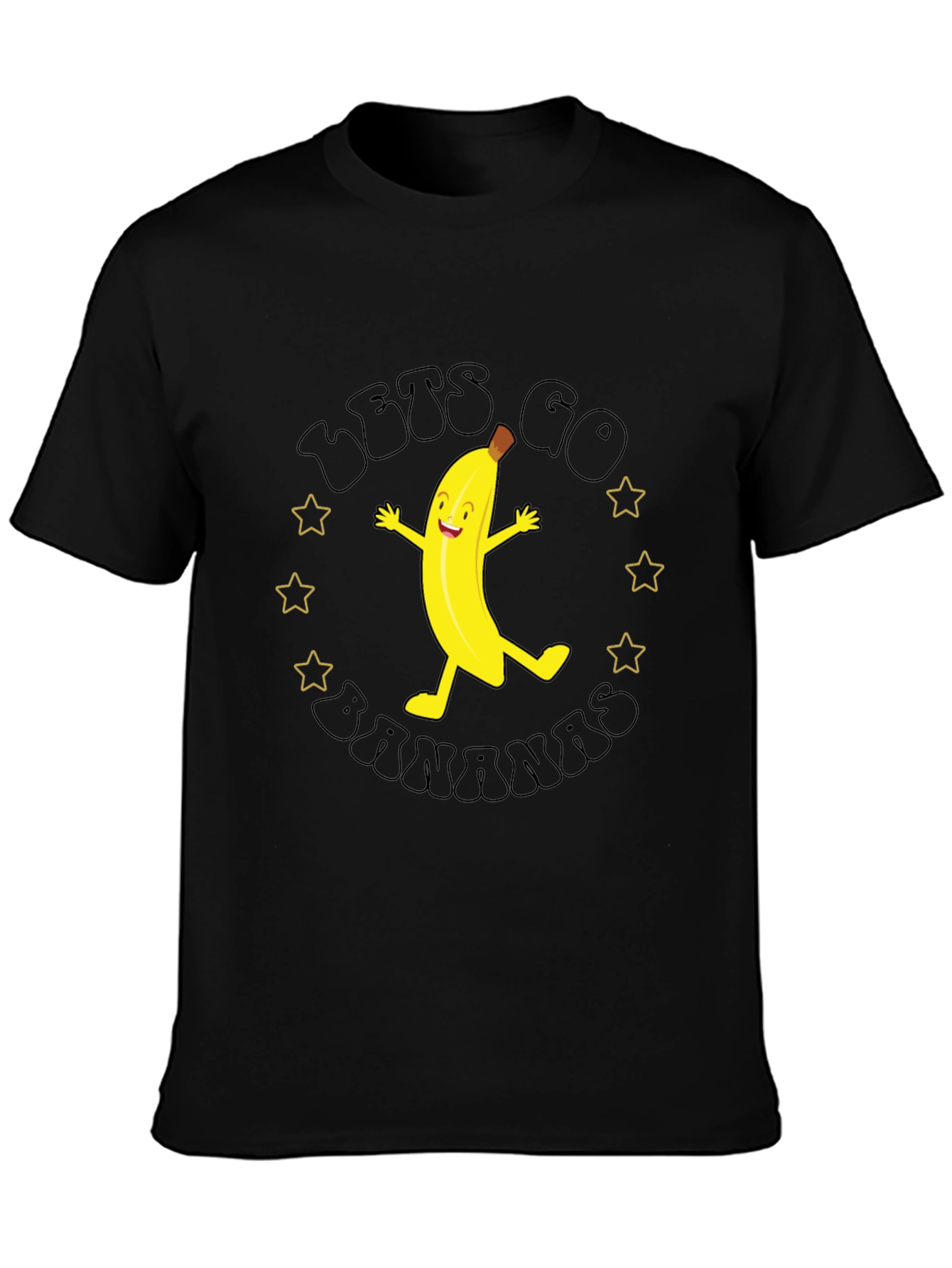 Lets Go Bananas Black Graphic Tee