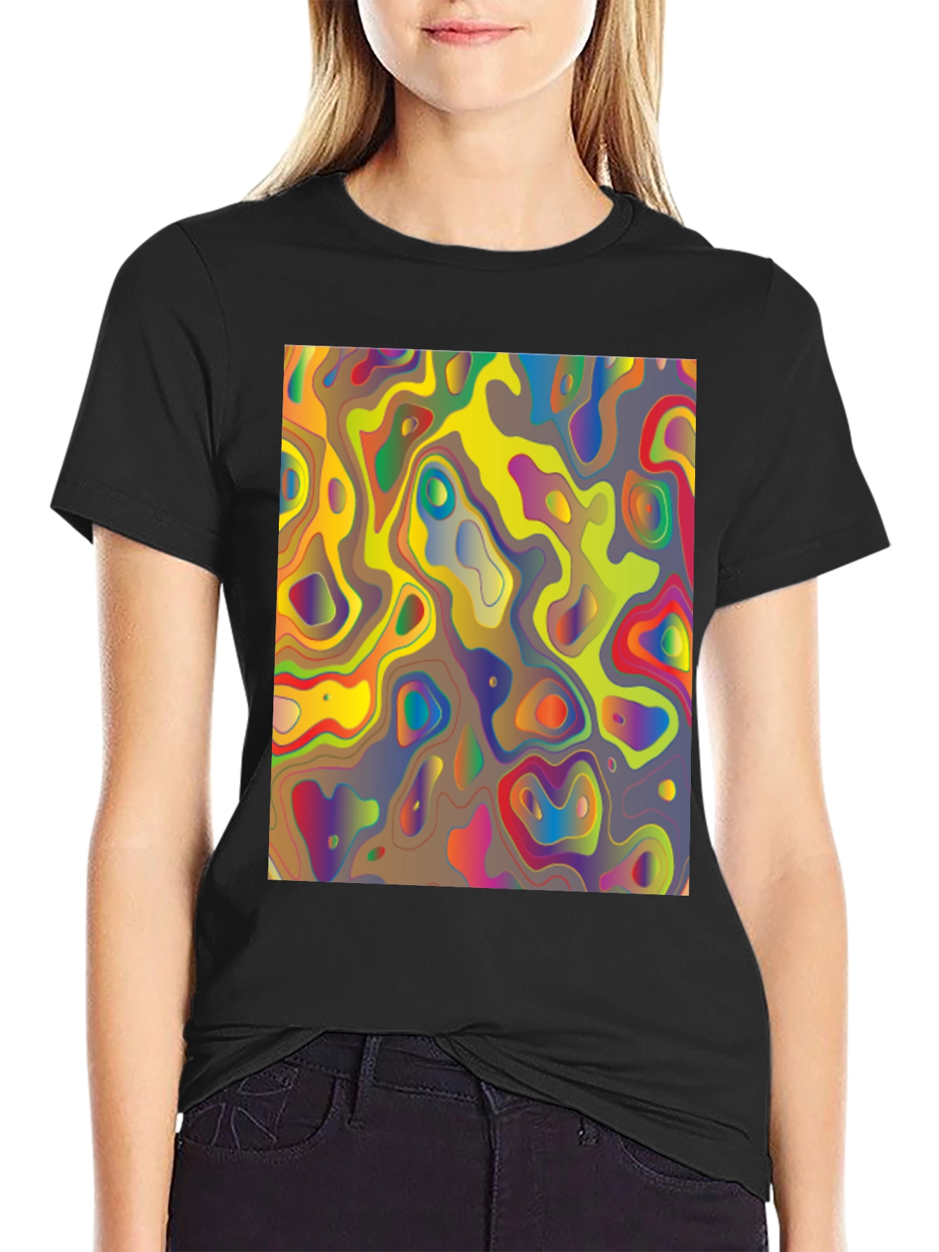 Abstract Art Graphic Tee - Modern Style