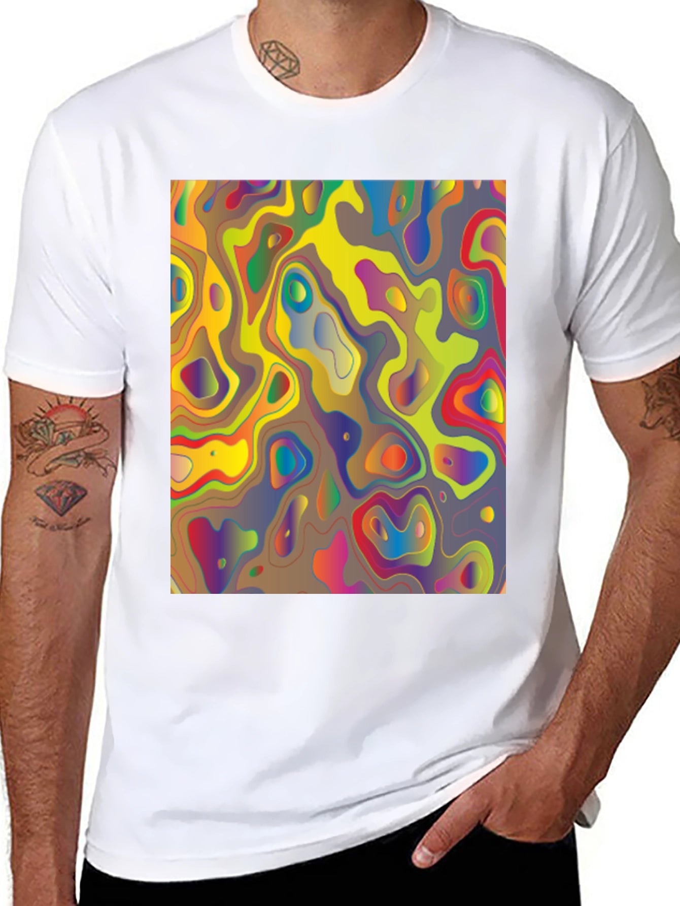 Abstract Art Graphic Tee - Modern Style