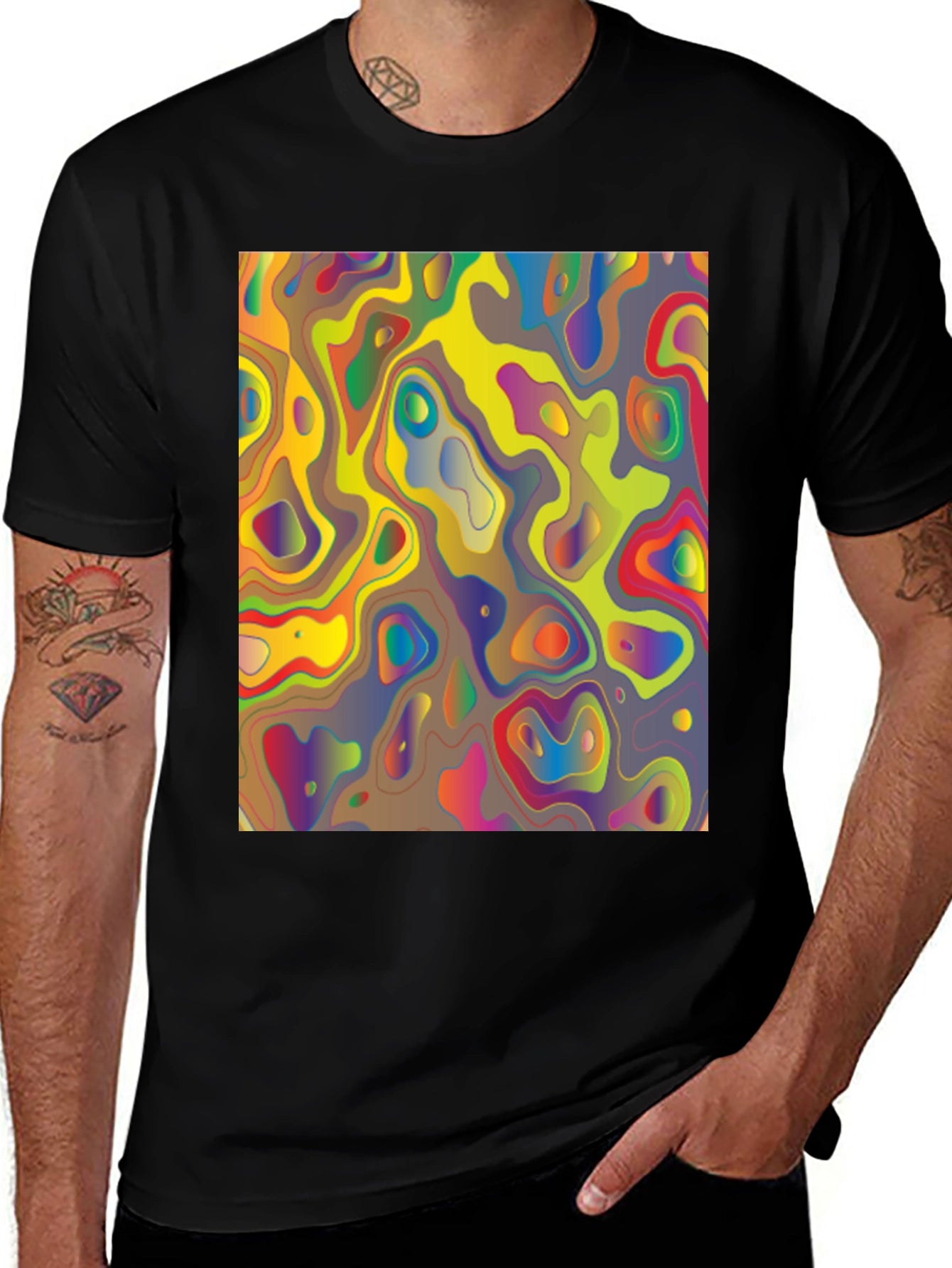Abstract Art Graphic Tee - Modern Style
