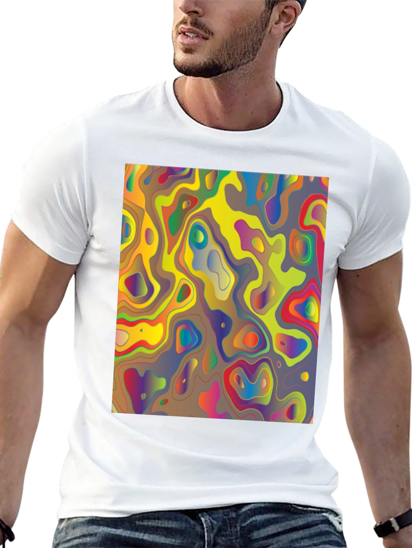 Abstract Art Graphic Tee - Modern Style