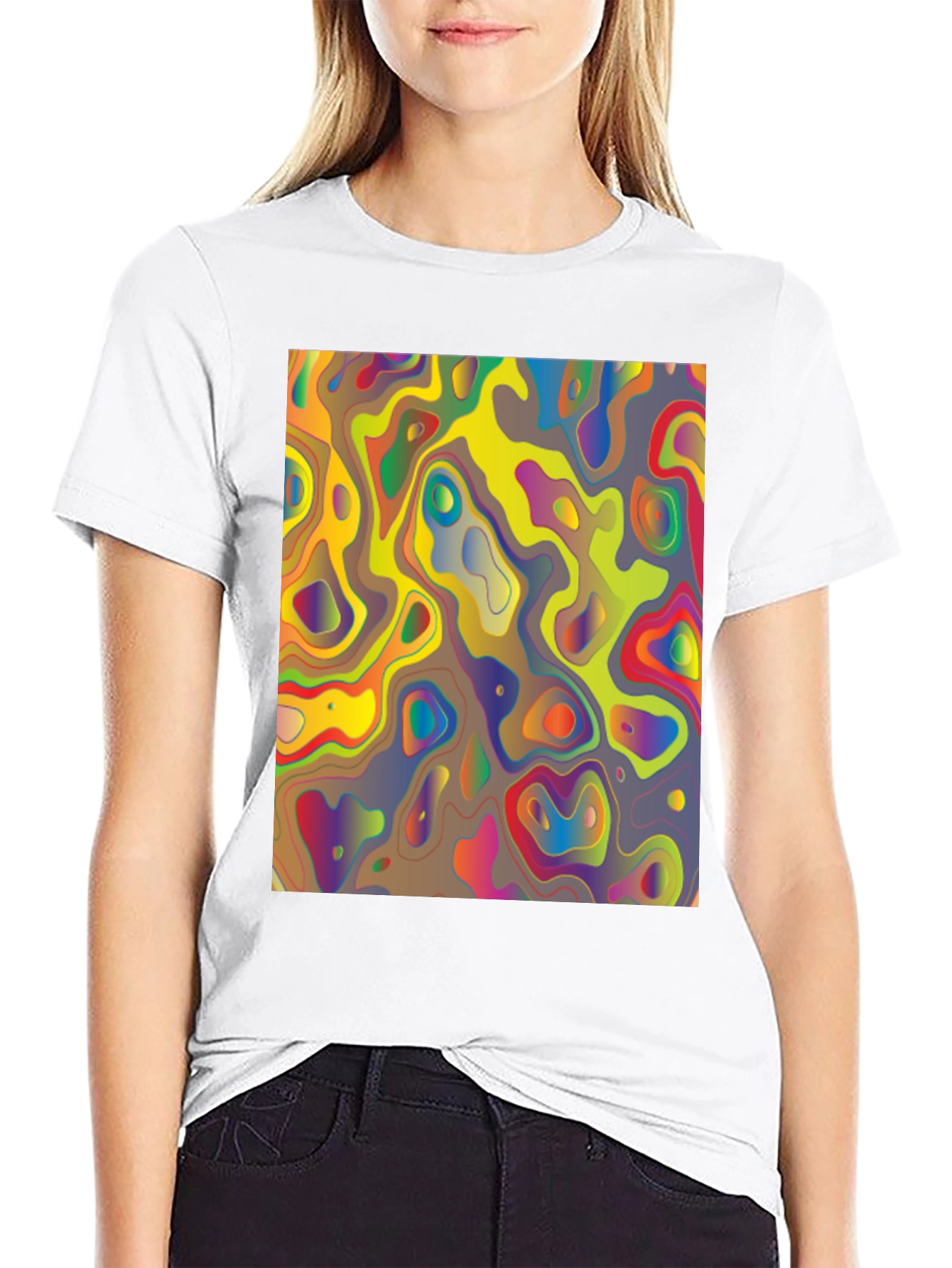 Abstract Art Graphic Tee - Modern Style