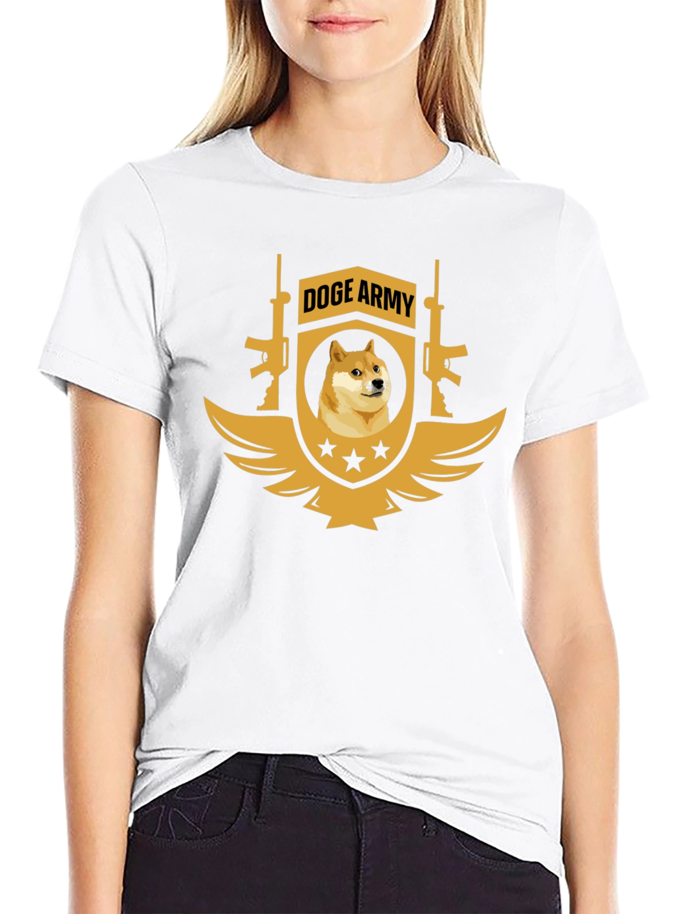 Doge Army Black T-Shirt - Meme Apparel