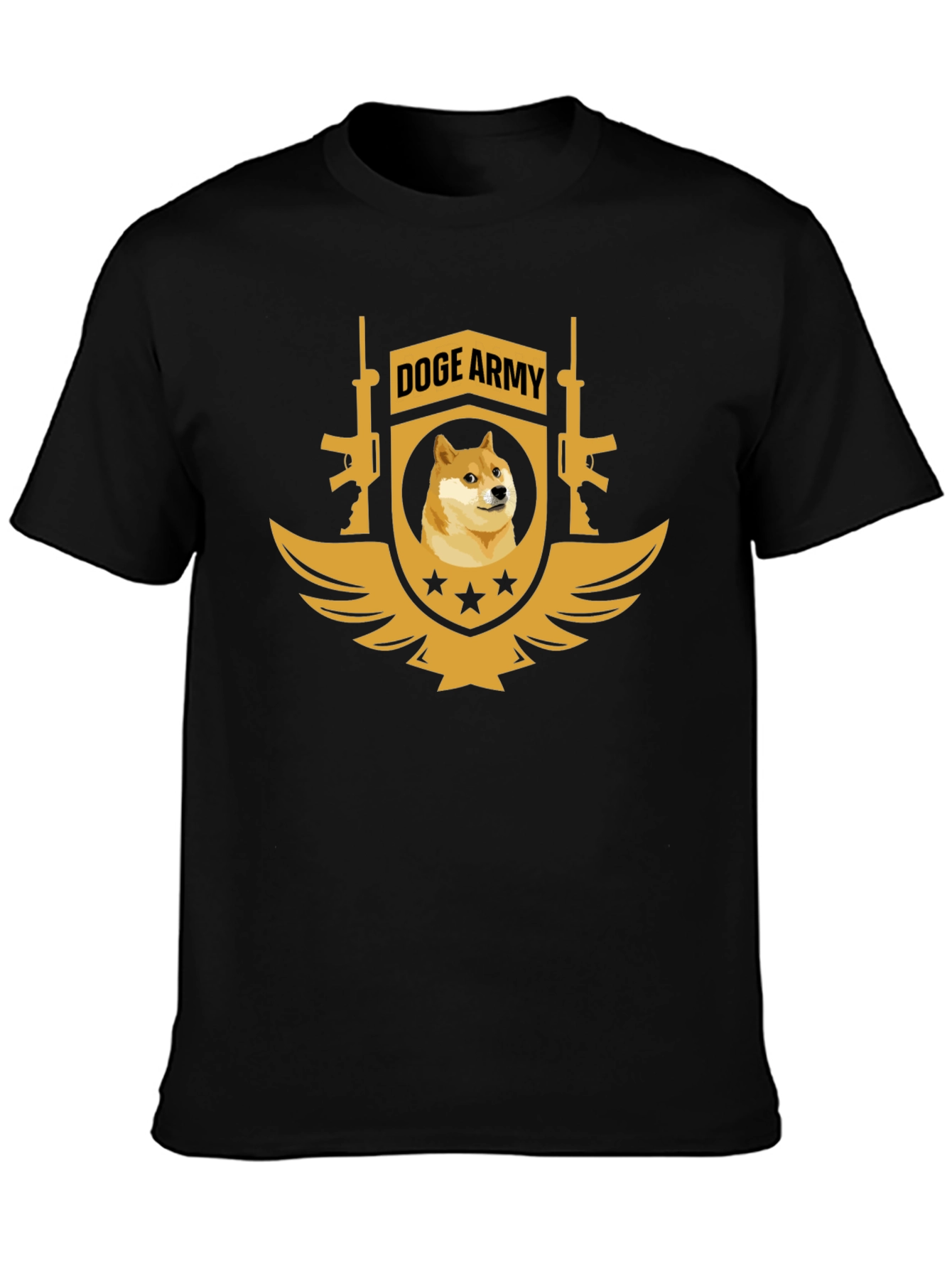 Doge Army Black T-Shirt - Meme Apparel
