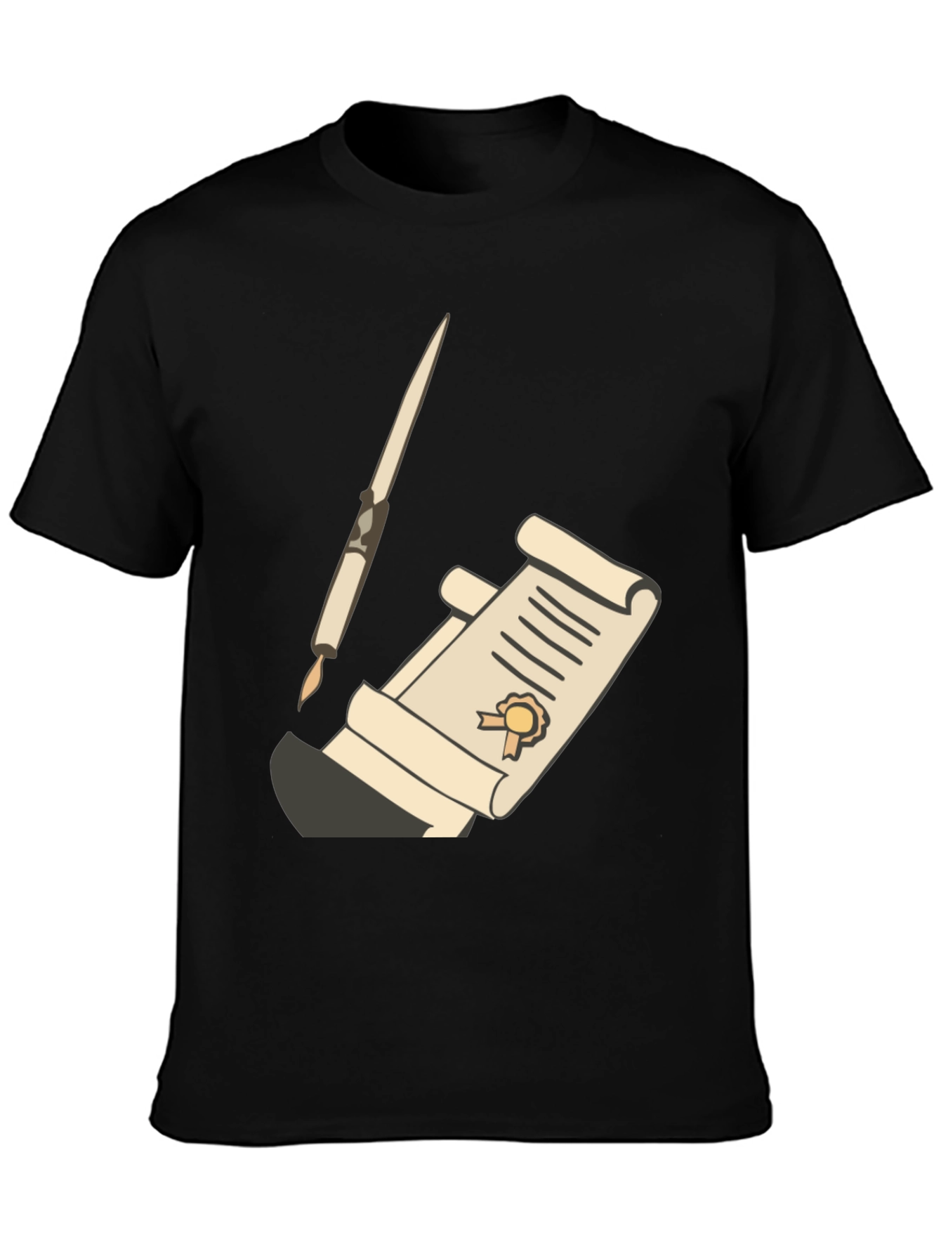 Quill & Scroll Graphic Tee - Classic Writers Style