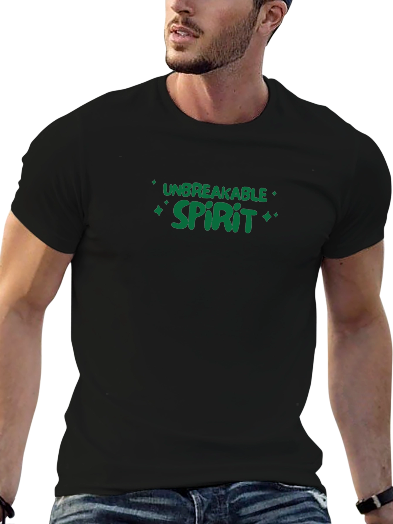 Unbreakable Spirit Black Graphic Tee