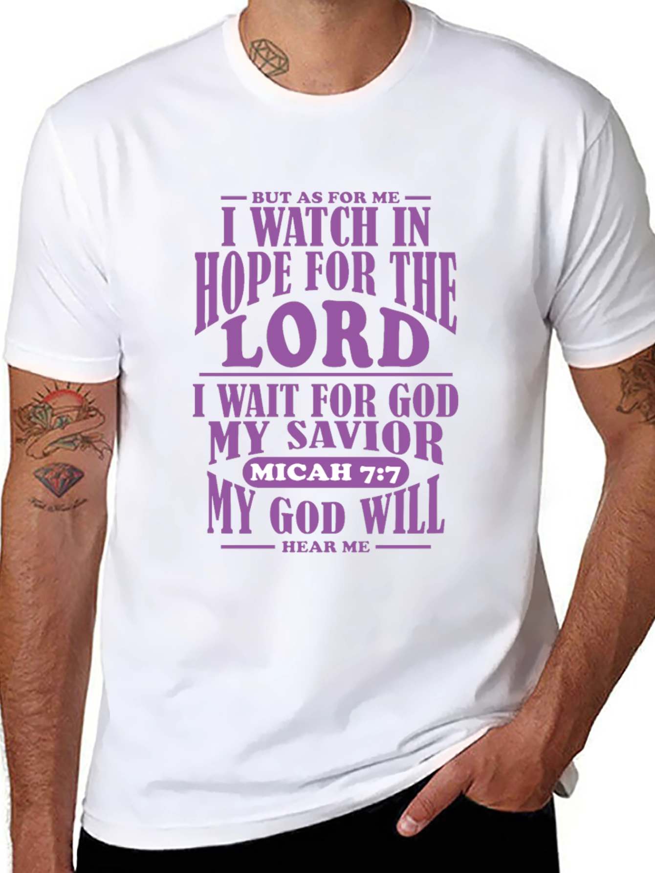 I Watch in Hope T-Shirt | Christian Micah 7:7
