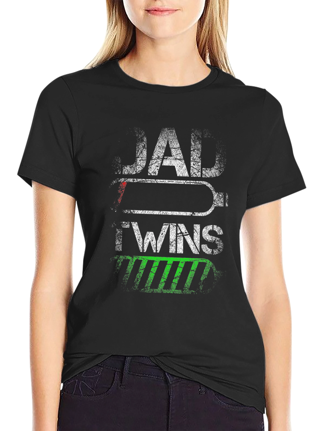Dad of Twins T-Shirt - Battery Design