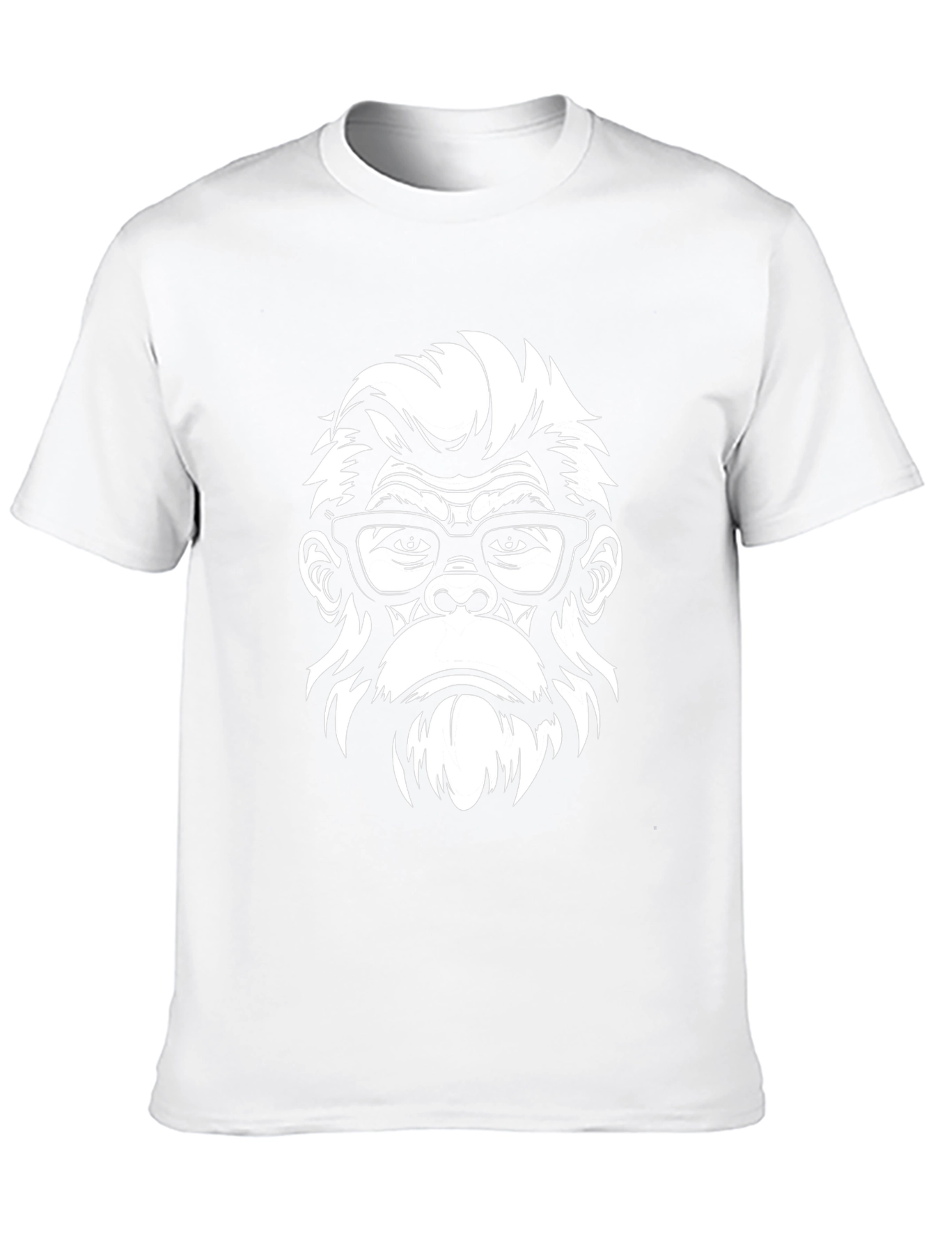 Cool Gorilla with Glasses Graphic T-Shirt - Black