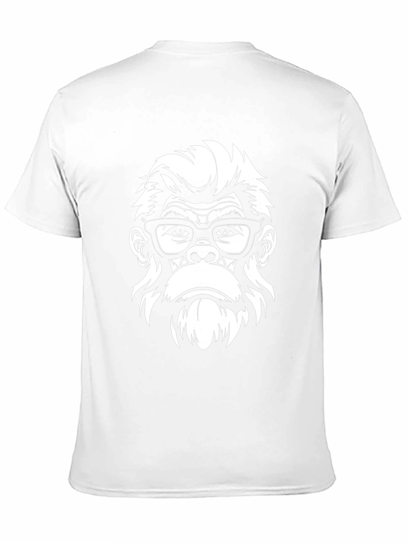 Cool Gorilla with Glasses Graphic T-Shirt - Black