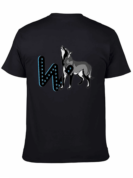 Wolf Letter Tee - Mens Black Graphic T-Shirt