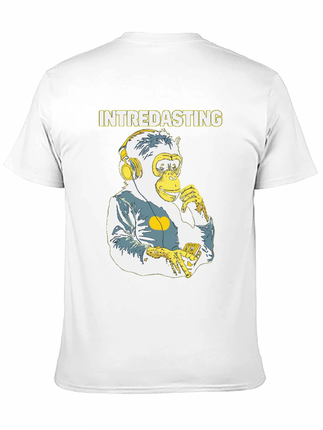 Intredasting Monkey Tee - Music Lover Graphic T-Shirt