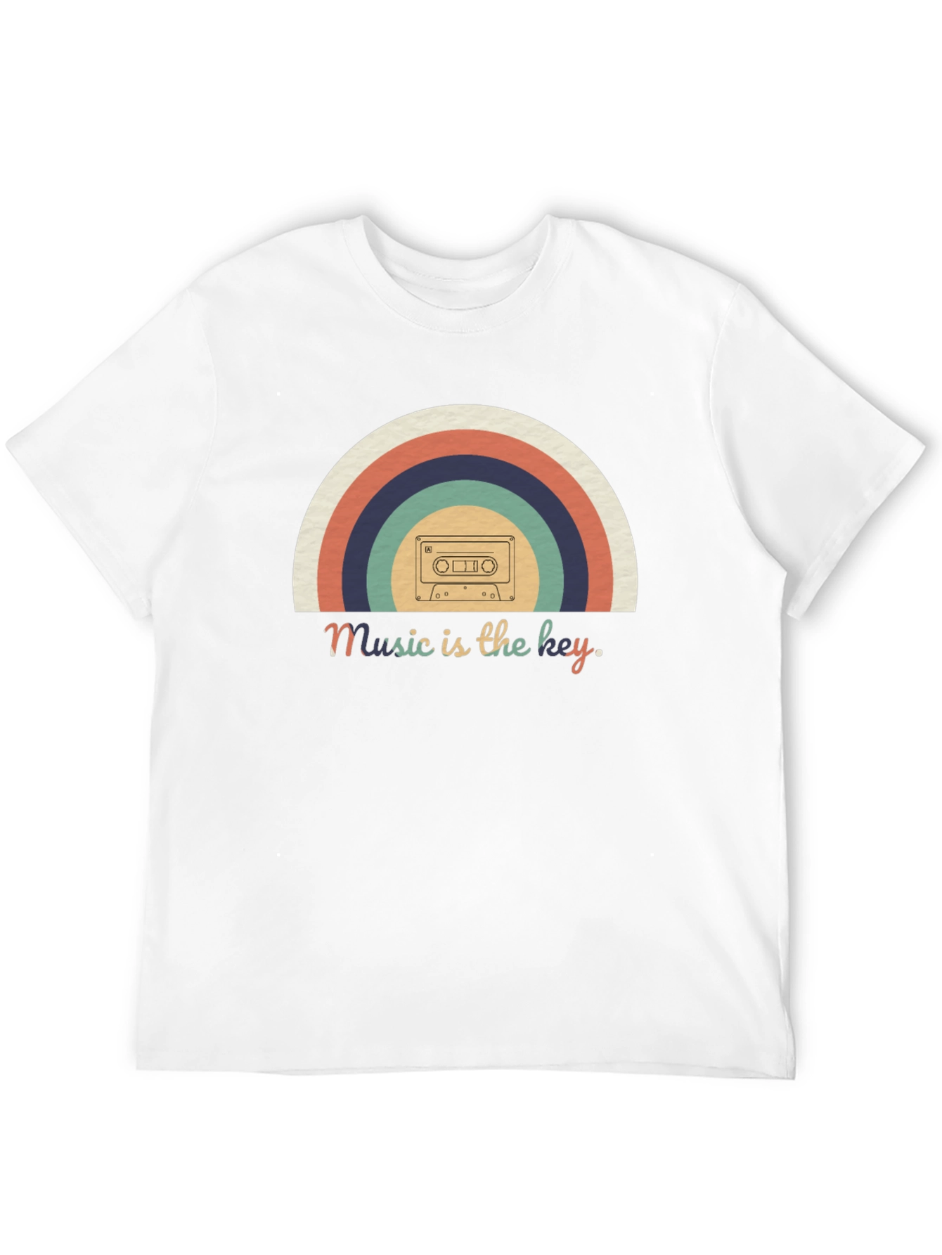 Retro Cassette Rainbow Music T-Shirt