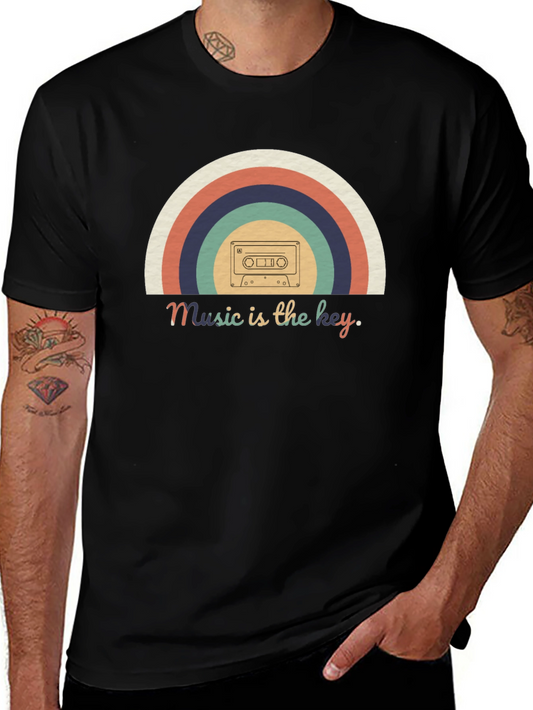 Retro Cassette Rainbow Music T-Shirt