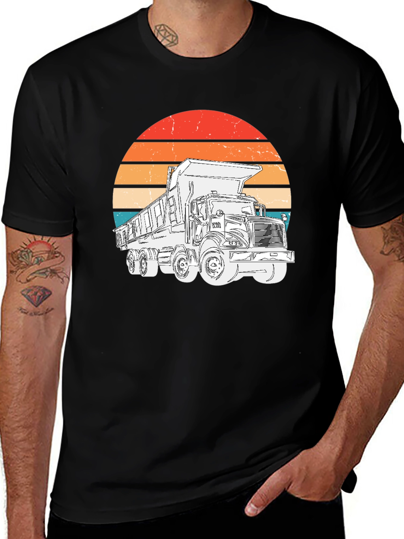 Retro Dump Truck Graphic T-Shirt