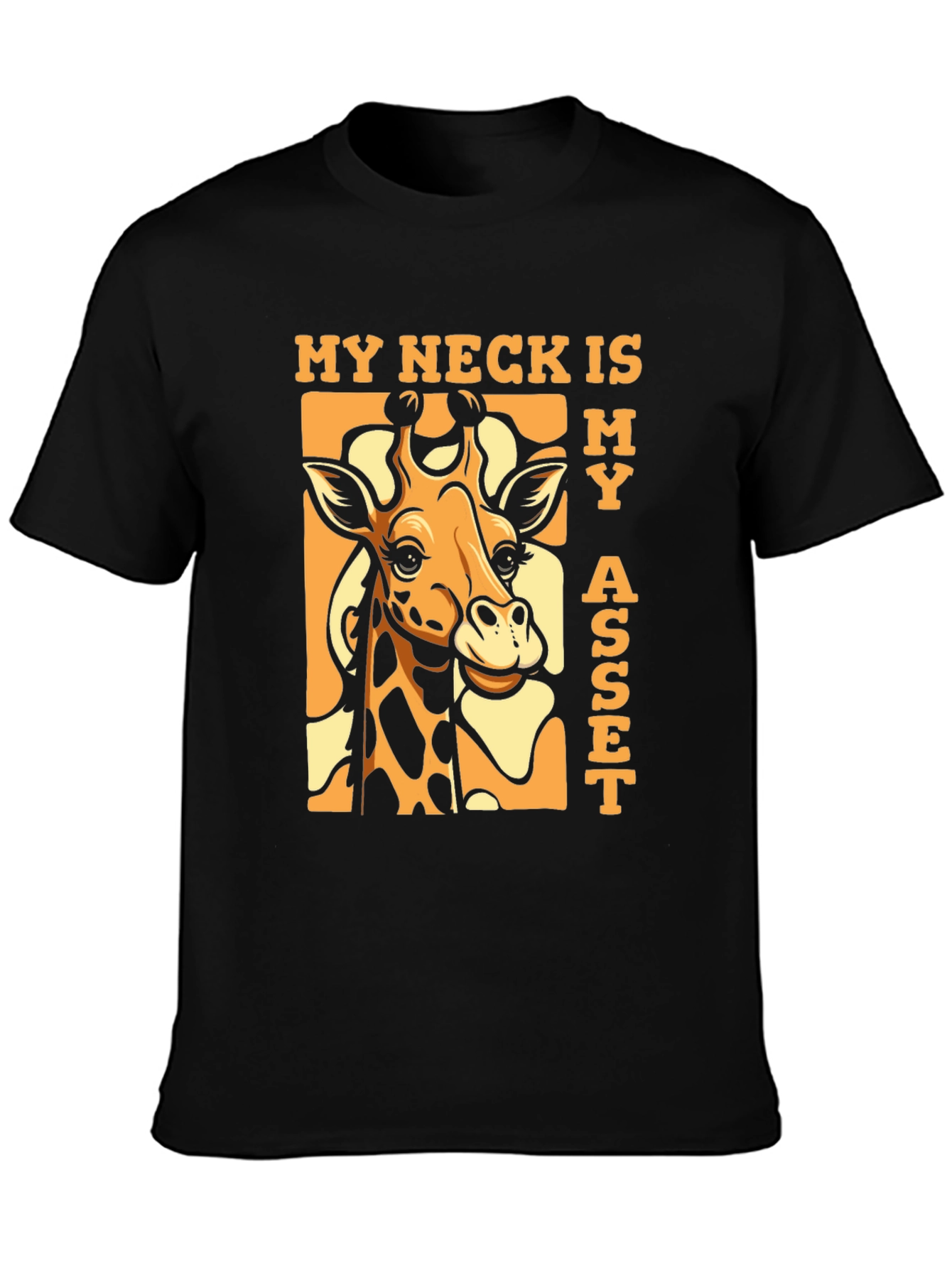 Funny Giraffe My Neck Is My Asset T-Shirt