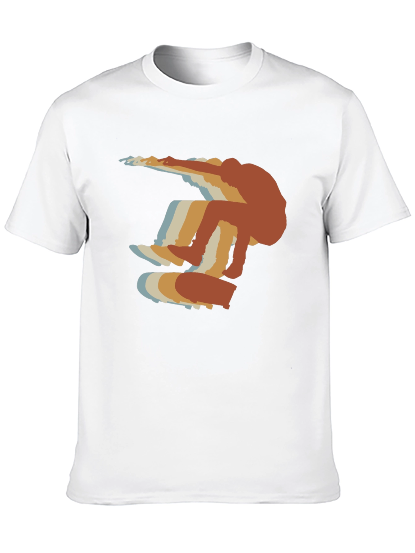 Retro Skateboarder Graphic T-Shirt - Casual Style