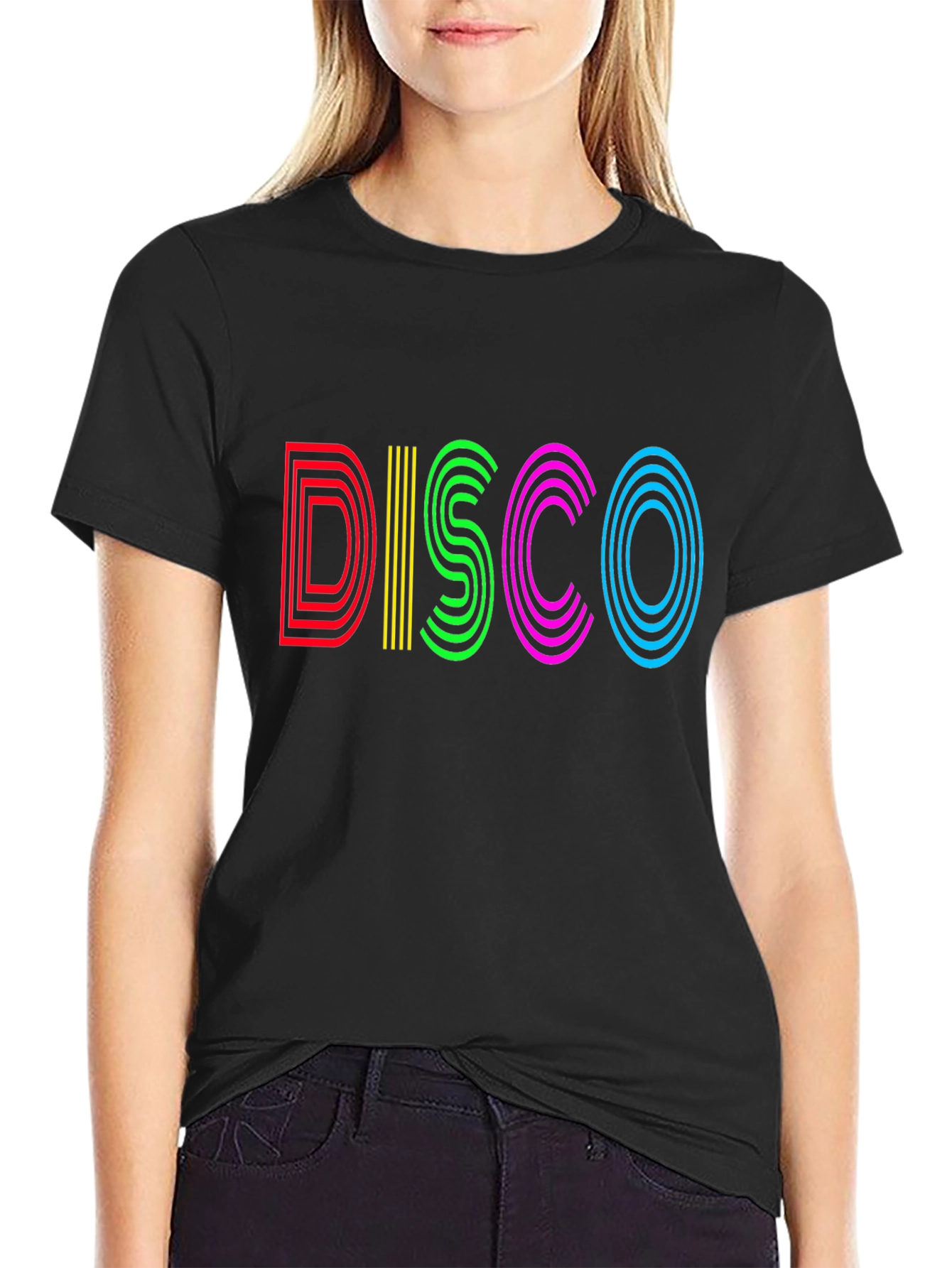 Retro Disco Graphic Tee - Black