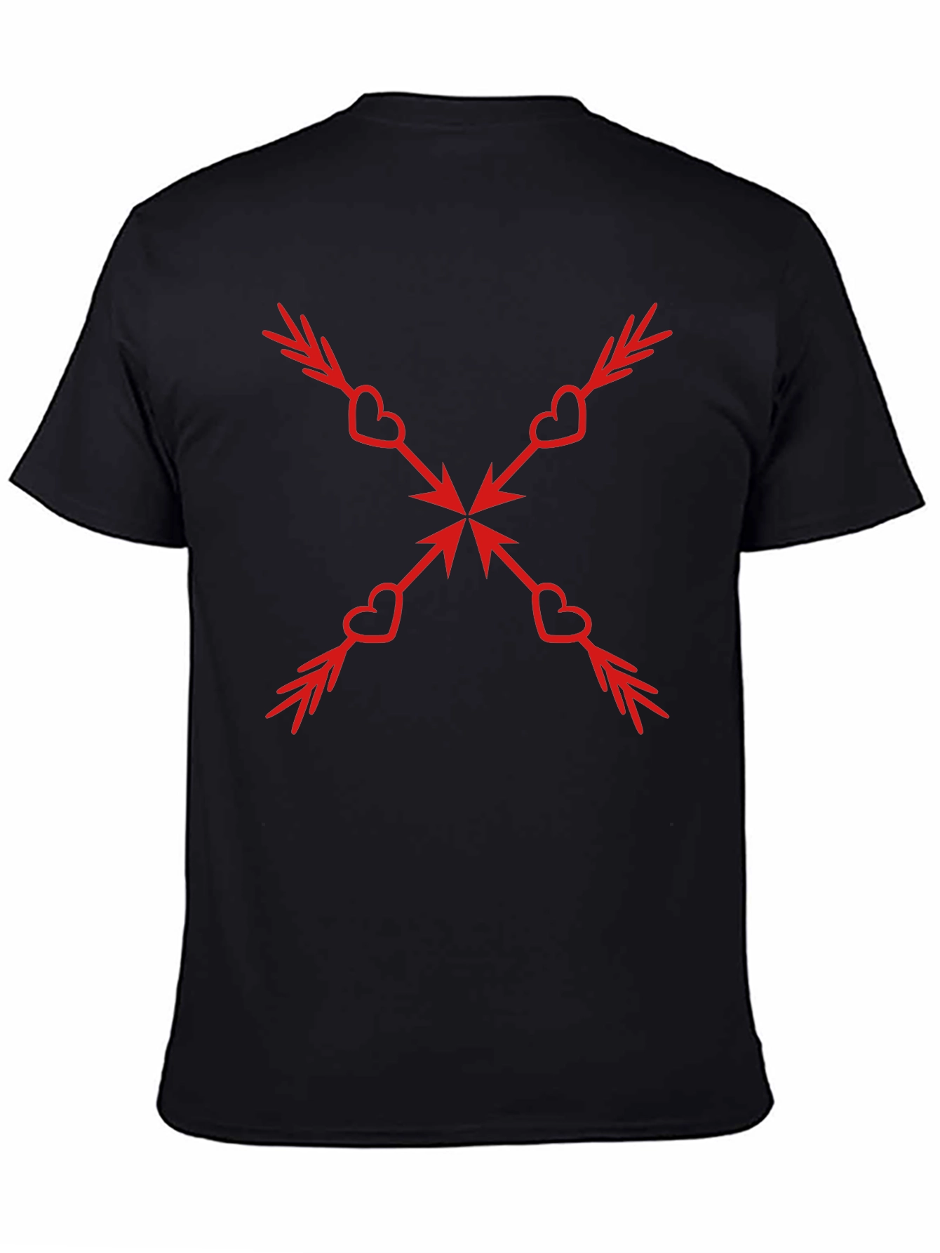 Heart Arrow Graphic Tee - Stylish Mens Casual Shirt