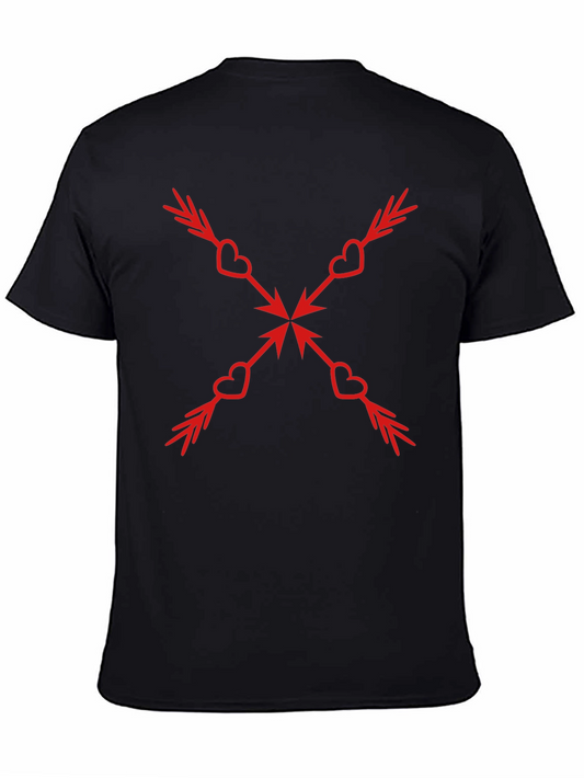 Heart Arrow Graphic Tee - Stylish Mens Casual Shirt