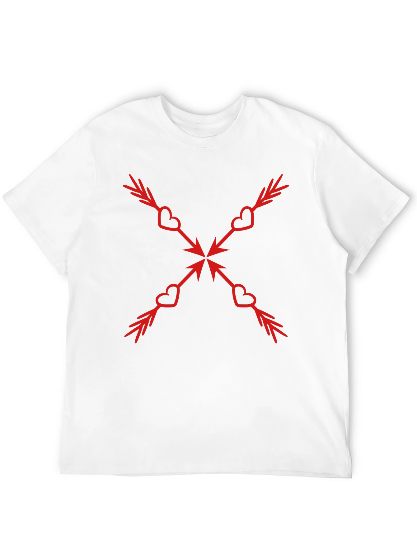 Heart Arrow Graphic Tee - Stylish Mens Casual Shirt