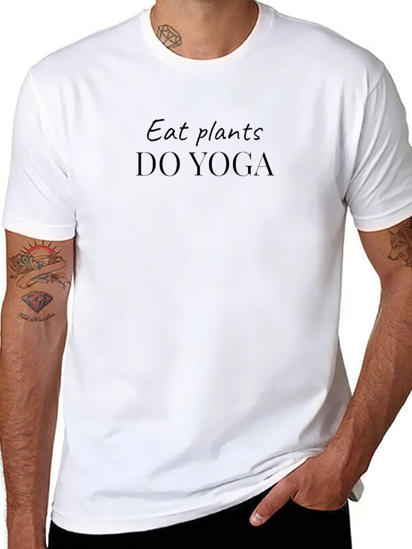 Eat Plants Do Yoga Graphic T-Shirt