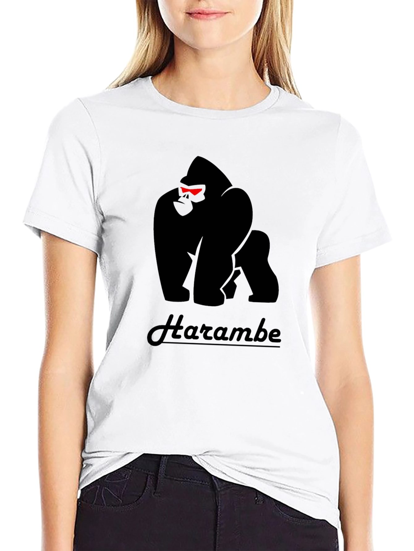 Harambe Gorilla Graphic Black T-Shirt