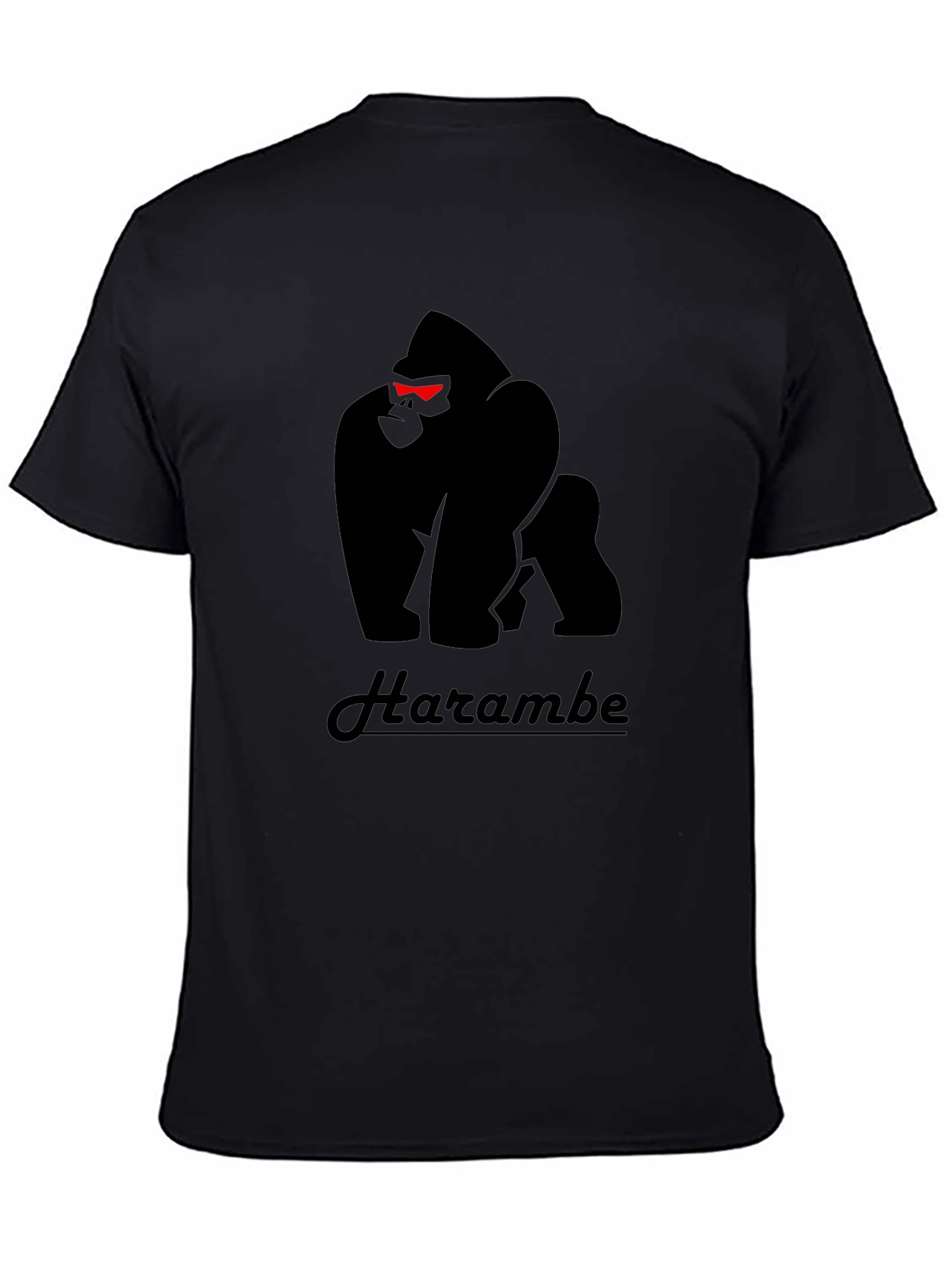 Harambe Gorilla Graphic Black T-Shirt